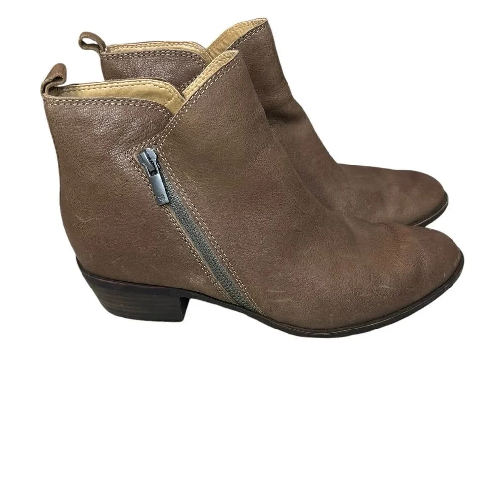Lucky Brand Leather Bryton Ankle Boots DB14